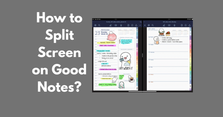 How to Split Screen on Good Notes?