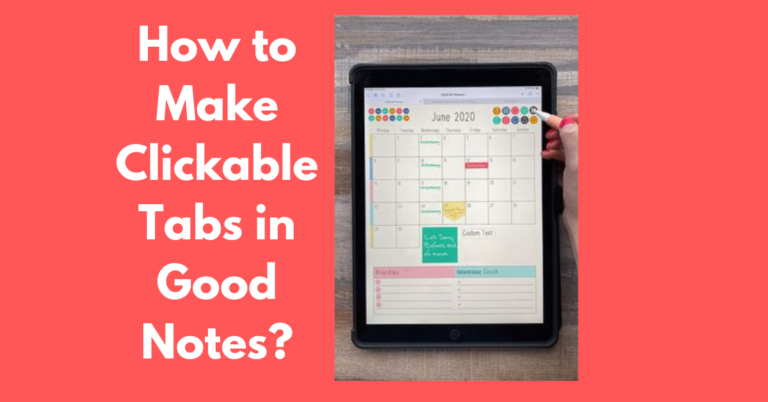 How to Make Clickable Tabs in Good Notes?